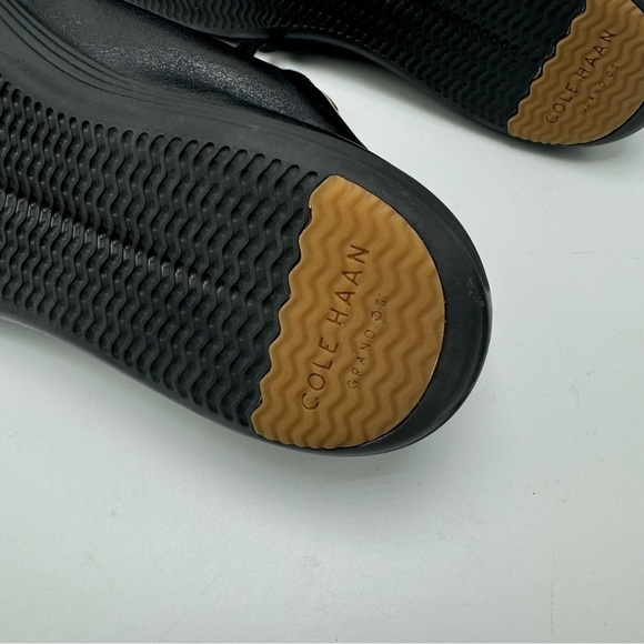 Cole Haan Black Leather Grand Os Cross Court Lace-up Sneakers Men’s Size 10 Wide - Picture 7 of 9